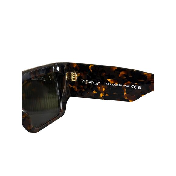 NEW Off-White Unisex Sunglasses - Dover, Havana Green. - Picture 8 of 8